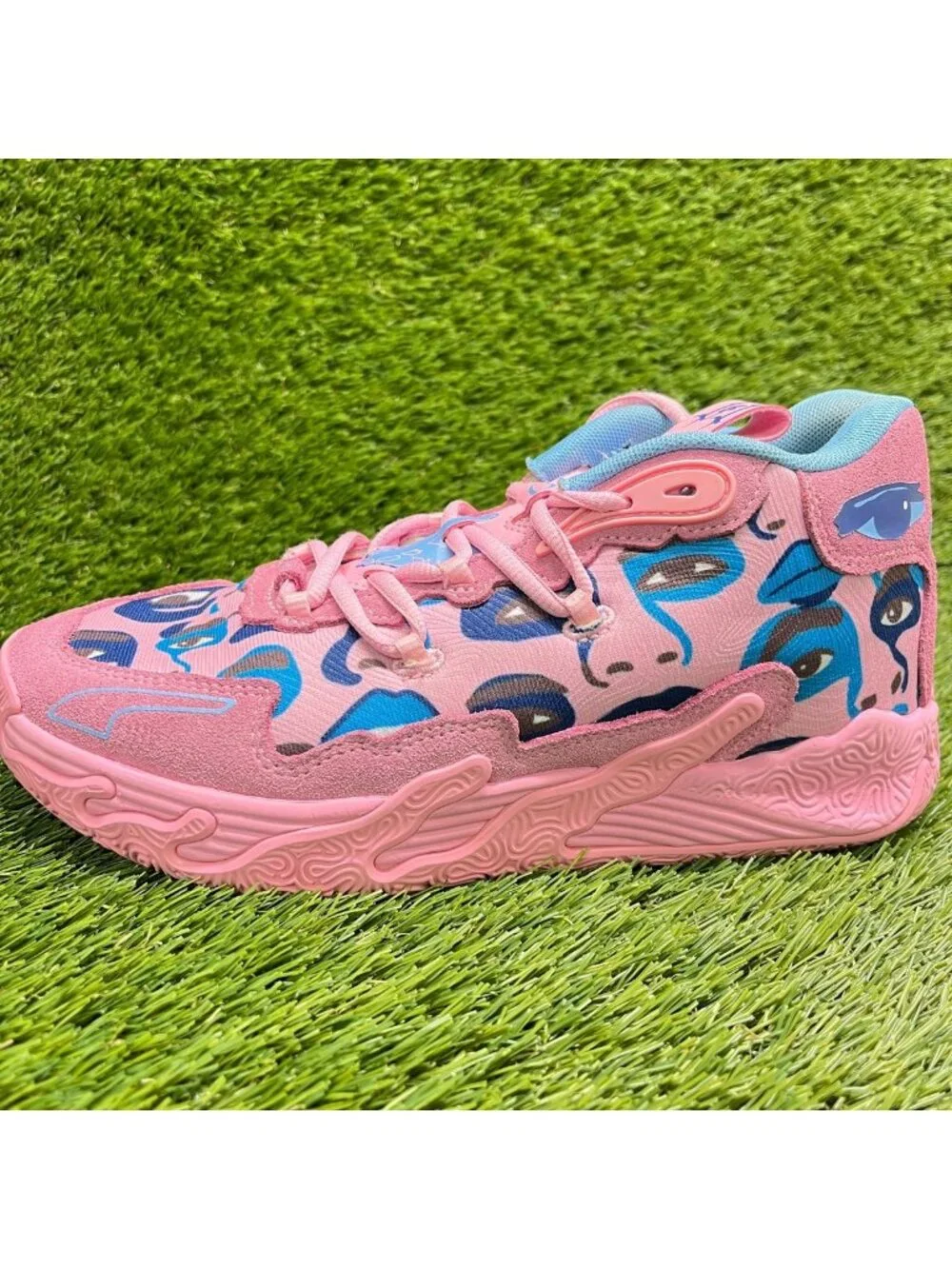 Puma LaMelo Ball MB.03 KidSuper Girls Size 6.5Y Pink Athletic Shoes Sneakers